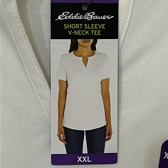 Eddie Bauer V- Neck Tee/T-Shirt - XXL - NWT - Picture 2 of 6